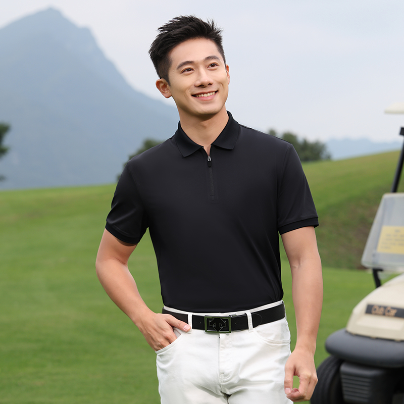 HT042-084 High-End Outdoor Sports Series Cotton-Feel Technology Quick-Dry Short-Sleeve Polo