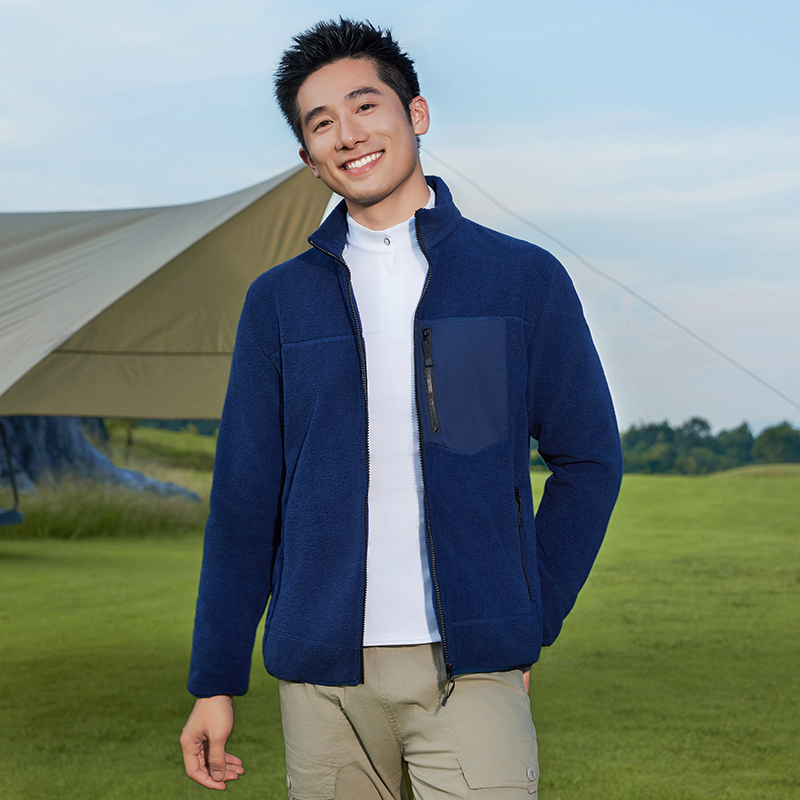 HT042-012 – High-End Biomimetic Fur Full-Zip Long-Sleeve Outdoor Jacket