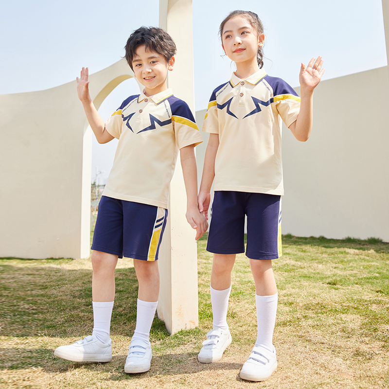 HT054-2218夏季拉架珠地polo衫短裙短褲套裝