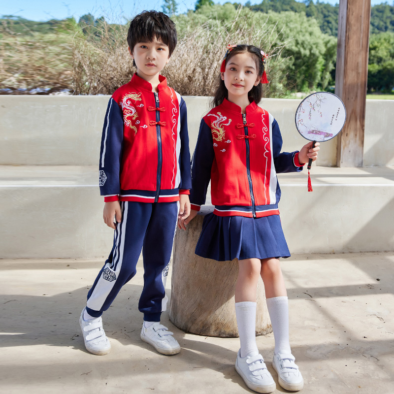 HT054-2252 – Spring/Autumn Bi-Stretch Ponte Roma Chinese-Style Vintage Sportswear Set (Top & Pants)