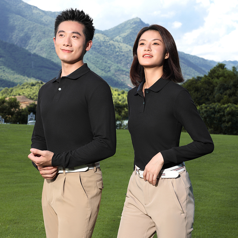 HT042-036 Classic-cut premium long-sleeve polo