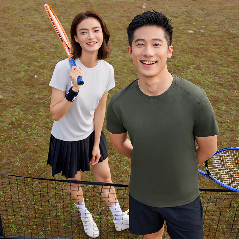 HT042-181 Golf outdoor sports series – super?conductive quick?dry technology value short?sleeve crew?neck T?shirt