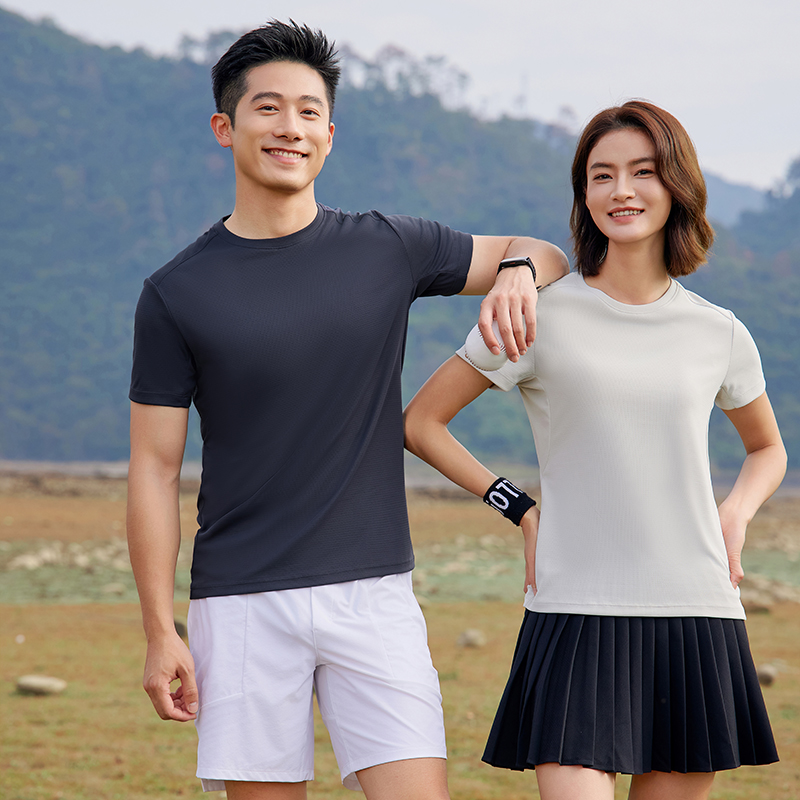 HT042-181 Golf outdoor sports series – super?conductive quick?dry technology value short?sleeve crew?neck T?shirt