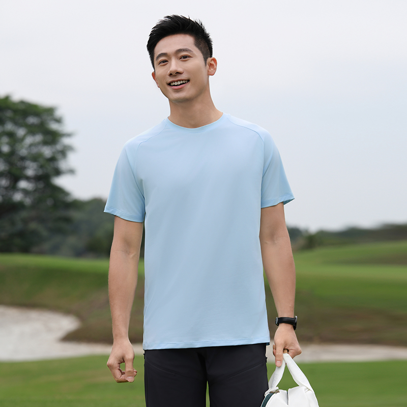 HT042-184 Premium golf sports series – permanent quick?dry non?stick short?sleeve crew?neck T?shirt