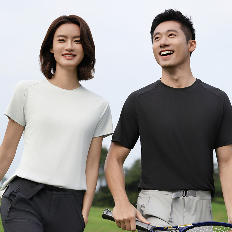 HT042-184 Premium golf sports series – permanent quick?dry non?stick short?sleeve crew?neck T?shirt