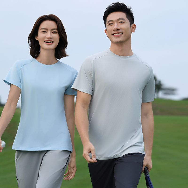 HT042-184 Premium golf sports series – permanent quick?dry non?stick short?sleeve crew?neck T?shirt